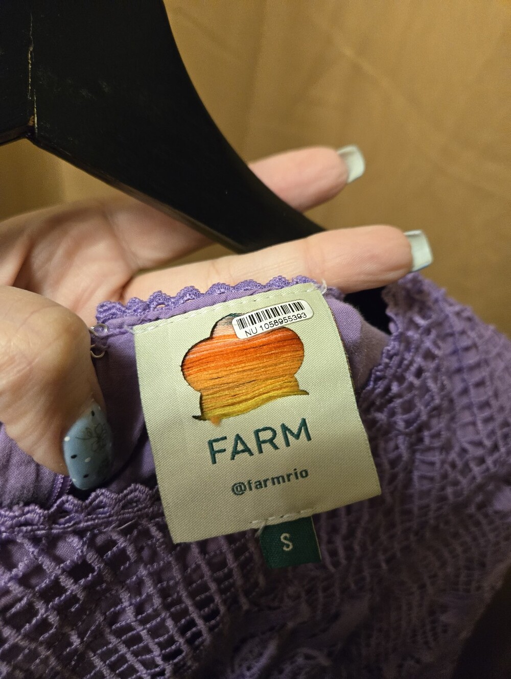 Farm Rio Cut Out Guipire Midi Dress Size Large - Picture 7 of 7